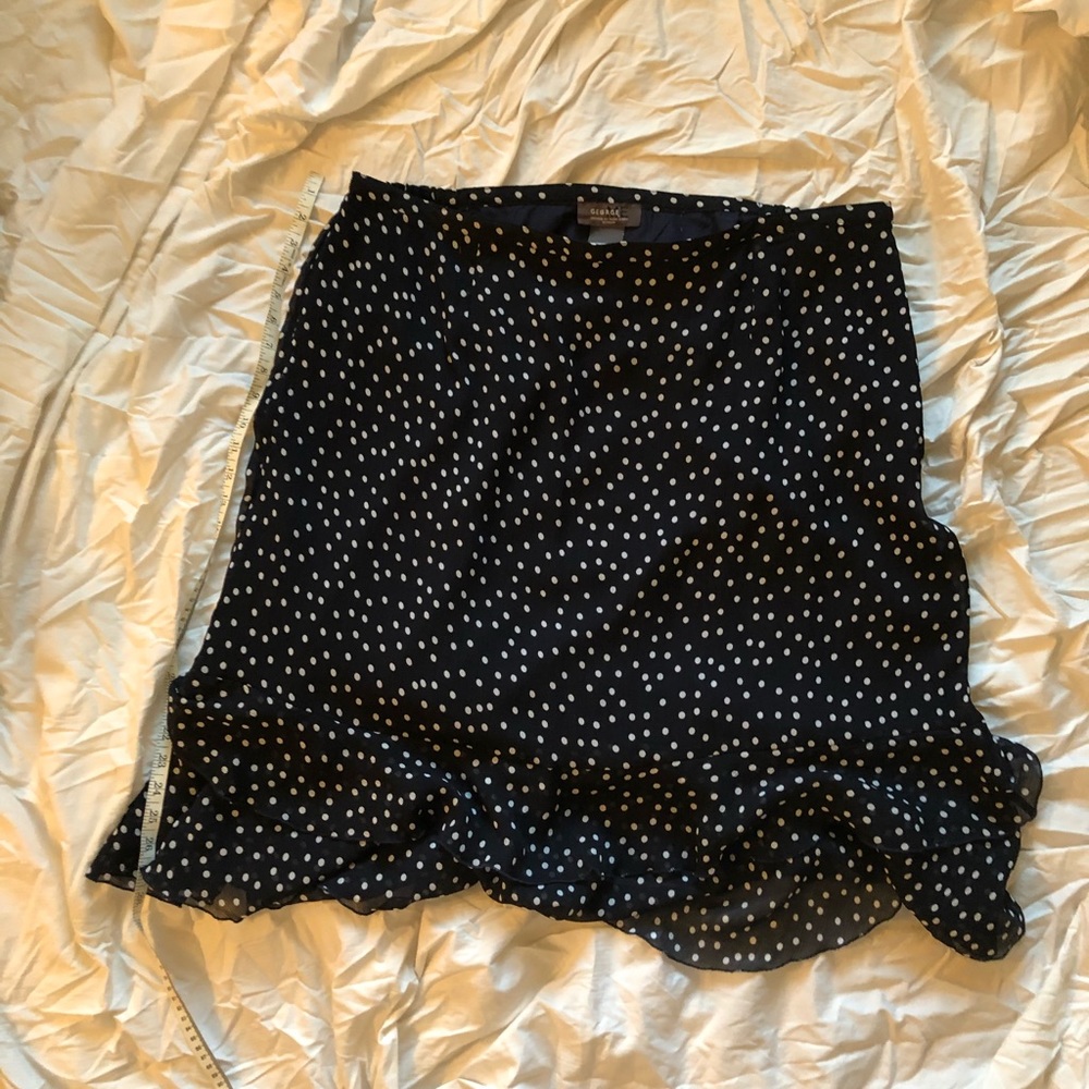 Polka Dot Zippered Skirt